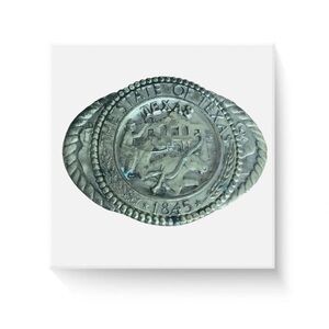 Vintage Koleaco State of Texas 1845 Belt Buckle T19